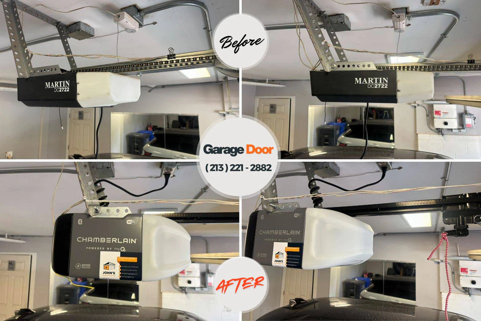Before and after: garage door repair Jellico, TN